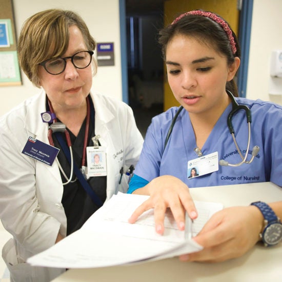 Student with clinical instructor