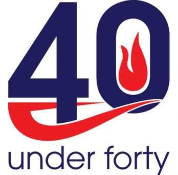 40 Under 40 program logo 