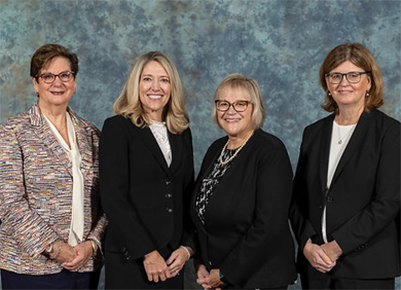 Terri Weaver, Susan Corbridge, Lauren Diegel-Vacek, and Eileen Collins