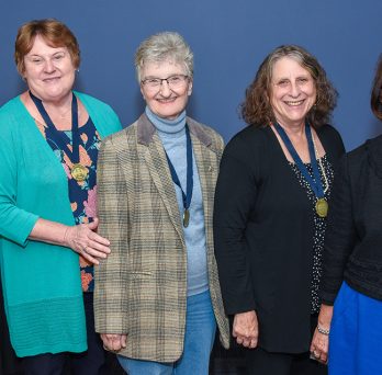 Margaret Romberg, Eunice Lasky, Martha Weeks, Arlene Miller and Joanne Hafner
                  