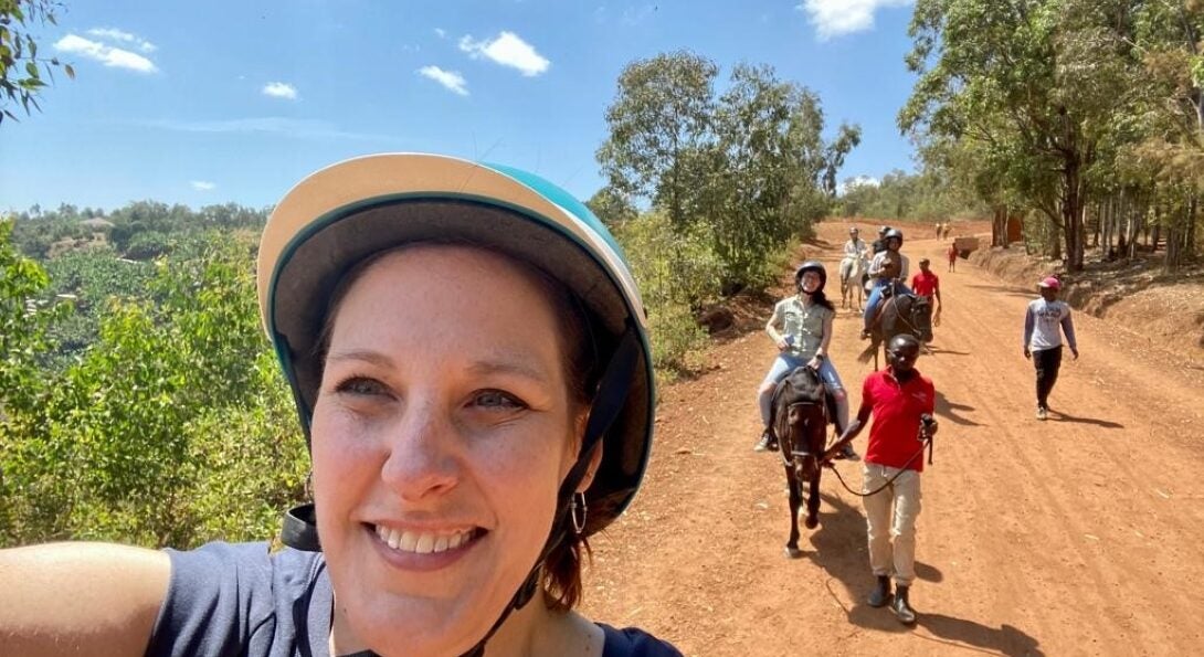 selfie on horse