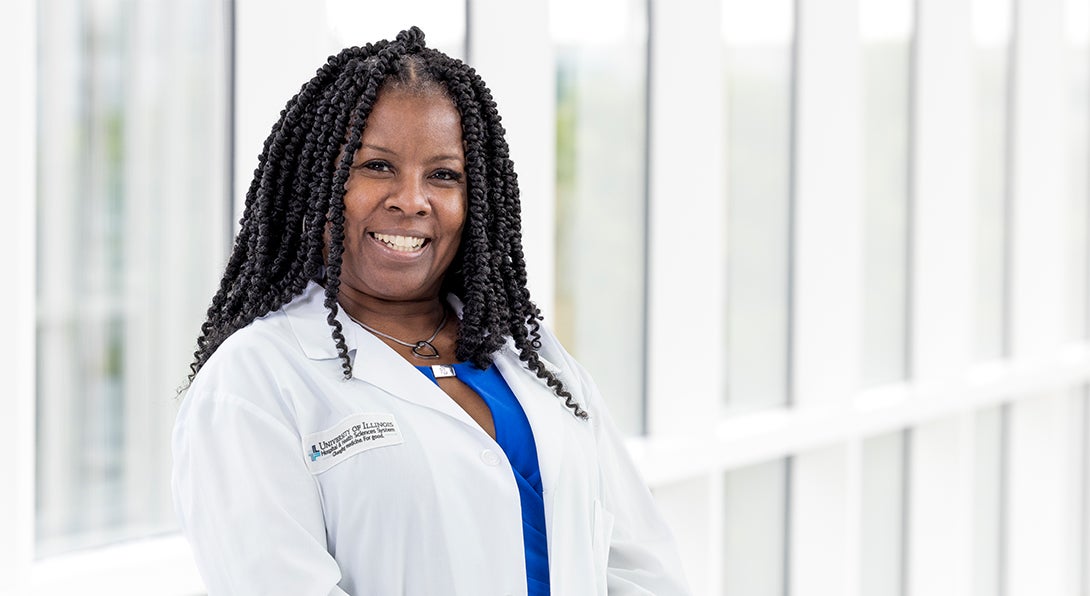 feature profile image of woman in lab coat