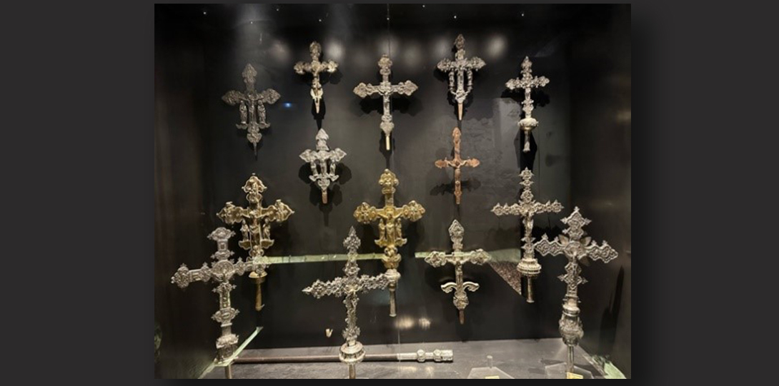 numerous ornate crosses