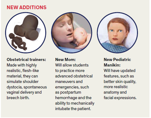 graphic depicting new elements of birthing suite