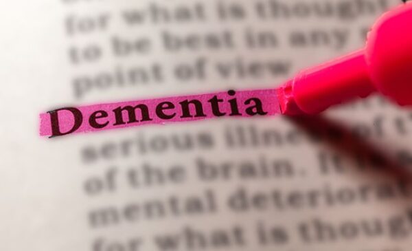A highlighter pen highlights the word dementia