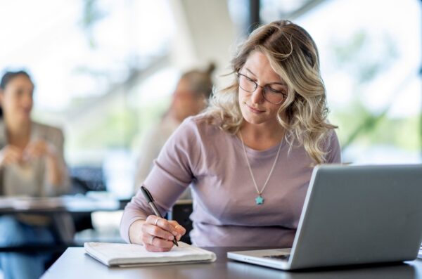 woman at laptop computer